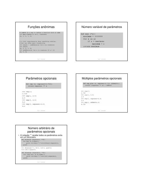 Inteligência Artificial Linguagem Python Características de ... - UFF