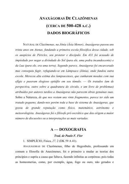 Os Pré-socraticos - Coleção Os Pensadores(pdf)(rev) - Charlezine