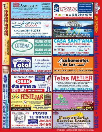 Santa Luzia - MG - Lista Telefônica Eguitel