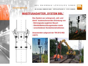 Präsentation Mastfußadapter System BBL