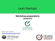 Lean startup - Inova Unicamp