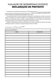 avaliação de desempenho docente declaração de protesto