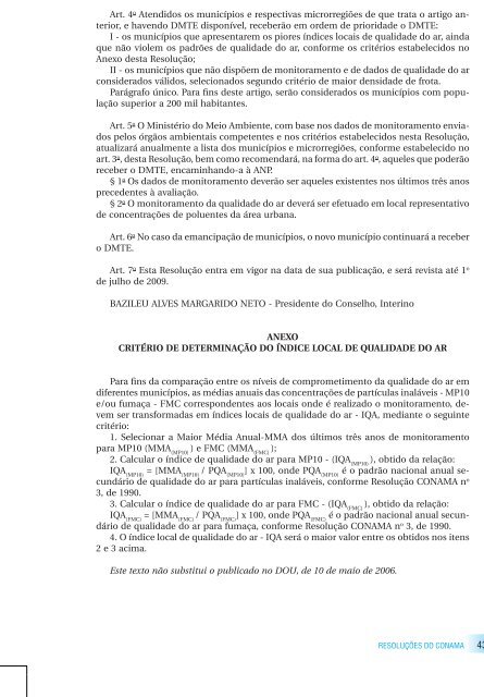 RESOLUÇÃO CONAMA nº 373, de 9 de maio de 2006 Publicada no ...