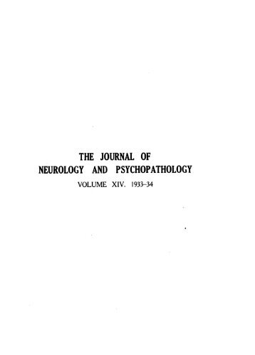 NEUROLOGY AND PSYCHOPATHOLOGY - Journal of Neurology ...