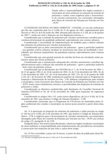RESOLUÇÃO CONAMA nº 256 de 1999 - Ministério do Meio Ambiente