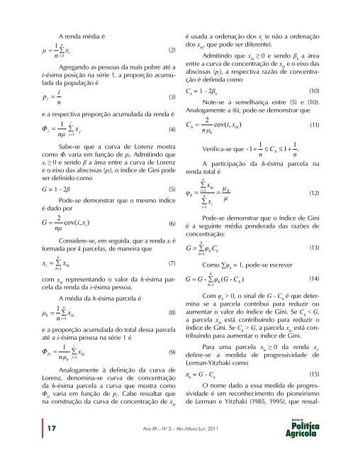 Revista de - Ministério da Agricultura