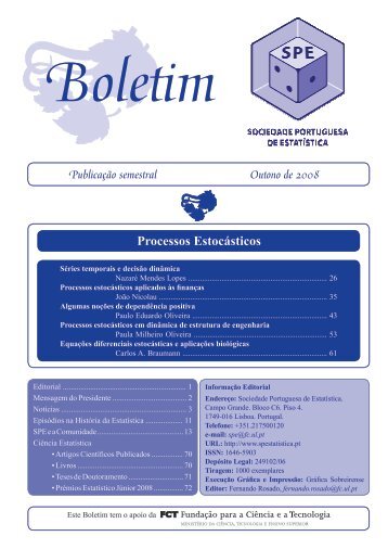 Processos Estocásticos - Sociedade Portuguesa de Estatística