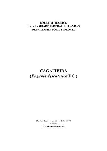 CAGAITEIRA (Eugenia dysenterica DC.) - Editora UFLA