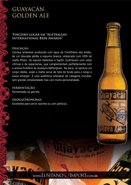 Cervejas Guayacan - Lusitano Import