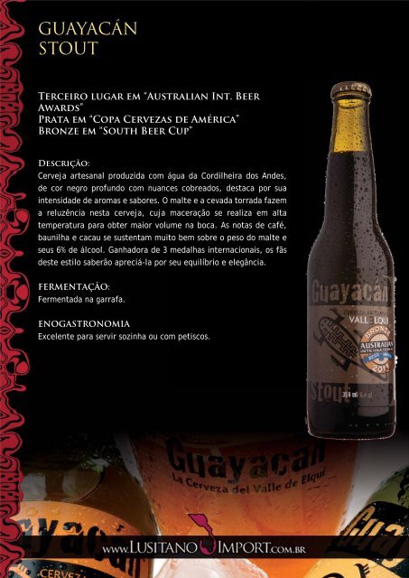 Cervejas Guayacan - Lusitano Import