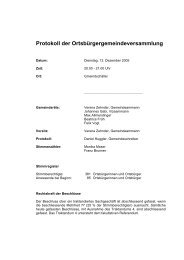 Protokoll der Ortsbürgergemeindeversammlung - Gemeinde Würenlos