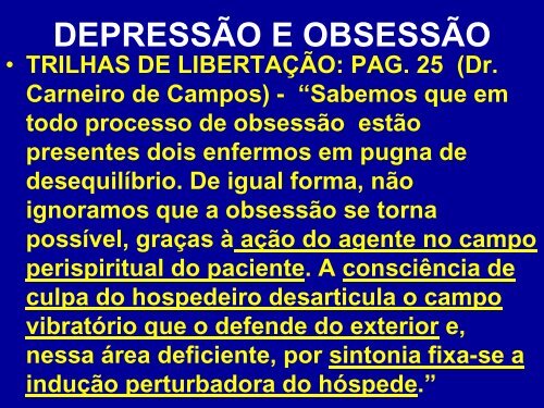 seminário depressão e obsessão: duas faces de uma - Espiritizar