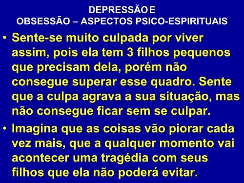 seminário depressão e obsessão: duas faces de uma - Espiritizar