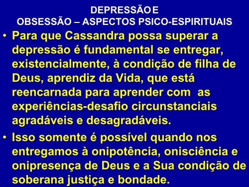 seminário depressão e obsessão: duas faces de uma - Espiritizar