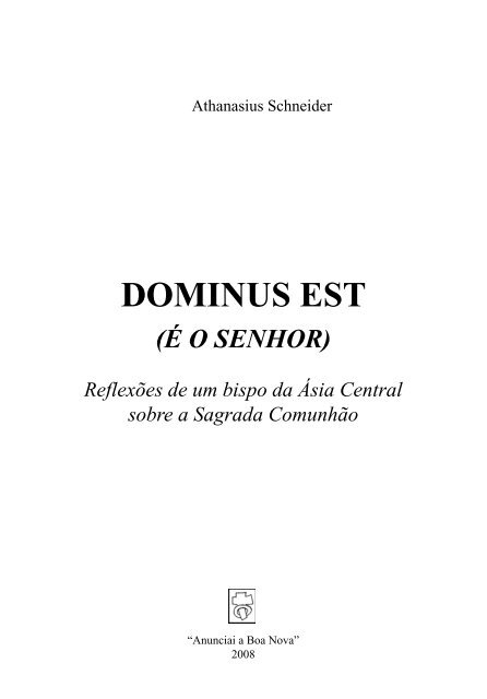 Dominus est - Obras Raras do Catolicismo