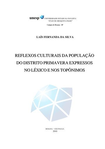 Texto Completo - Biblioteca de Rosana - Unesp