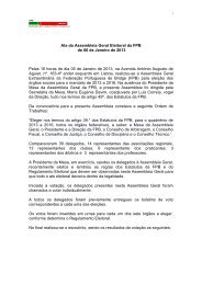 Projecto de Acta da Assembleia Geral de 31 de Março de 2009 - FPB