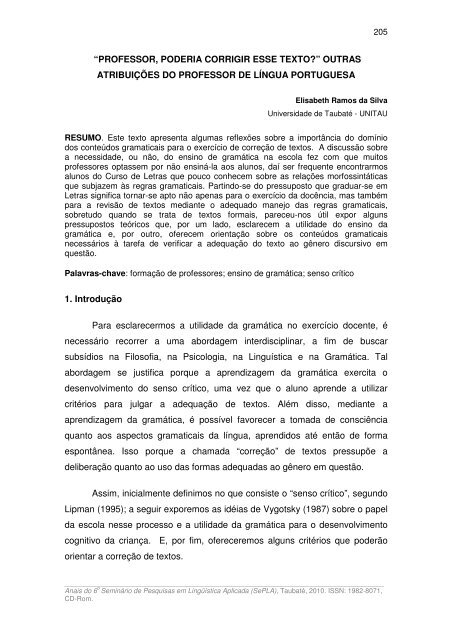 Gramática e Texto. Interações e aplicação ao ensino by Gramática