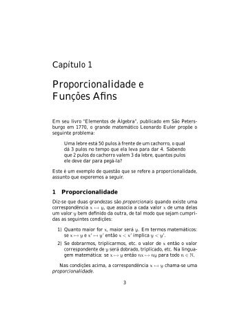 Proporcionalidade e Funções Afins - Ufrgs.br