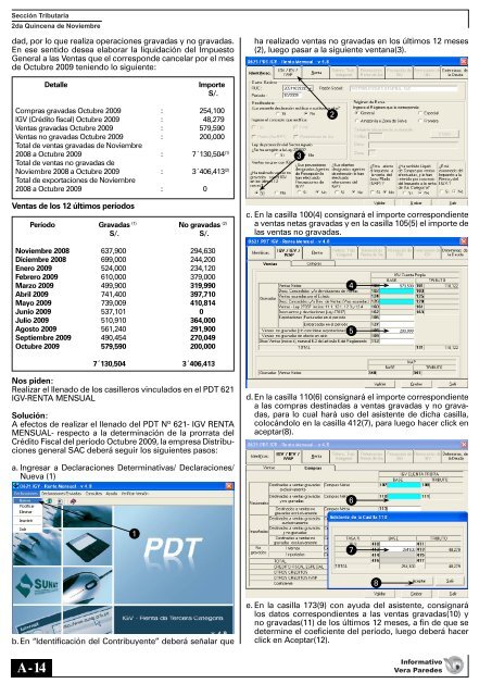 SECCIÓN TRIBUTARIA - informativo vera paredes