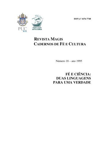 fé e ciência: duas linguagens para uma verdade - Centro Loyola de ...