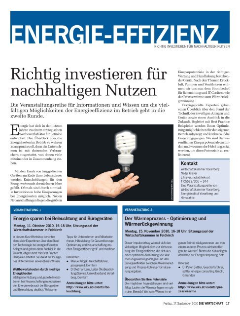 Die Wirtschaft Nr. 37 vom 17. September 2010