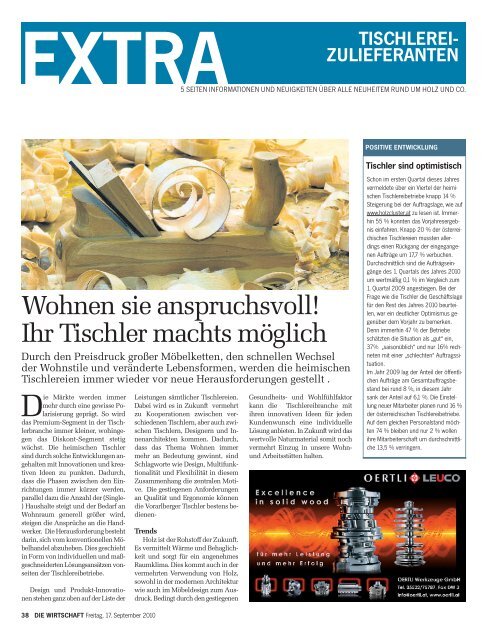 Die Wirtschaft Nr. 37 vom 17. September 2010