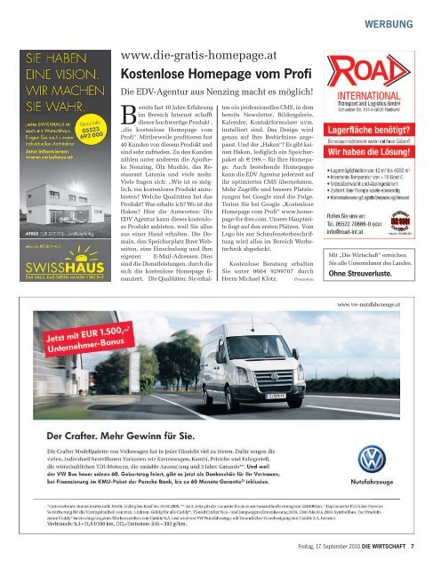 Die Wirtschaft Nr. 37 vom 17. September 2010