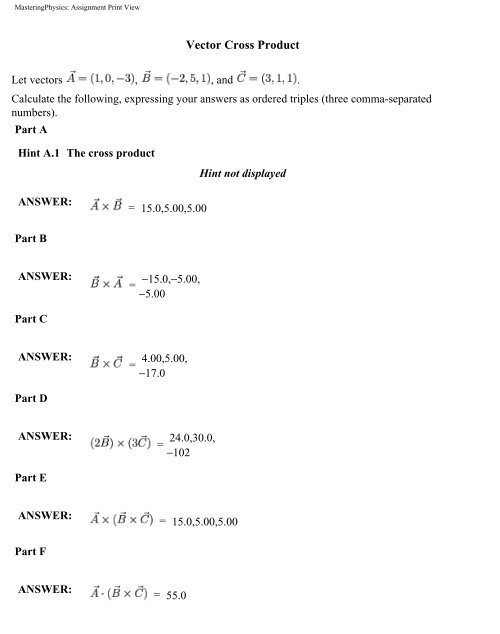 Vector Cross Product