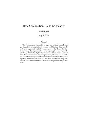 How Composition Could be Identity