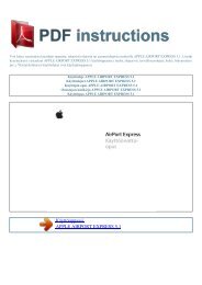 Käyttöohje APPLE AIRPORT EXPRESS 5.1