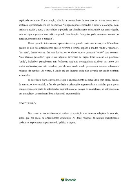 ARTICULADORES E RELAÇÕES DE SENTIDO EM ... - Feevale