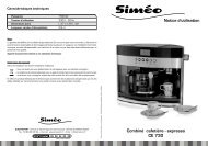 Combiné filtre - expresso CE730 - Siméo