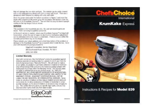 chef's choice krumkake maker