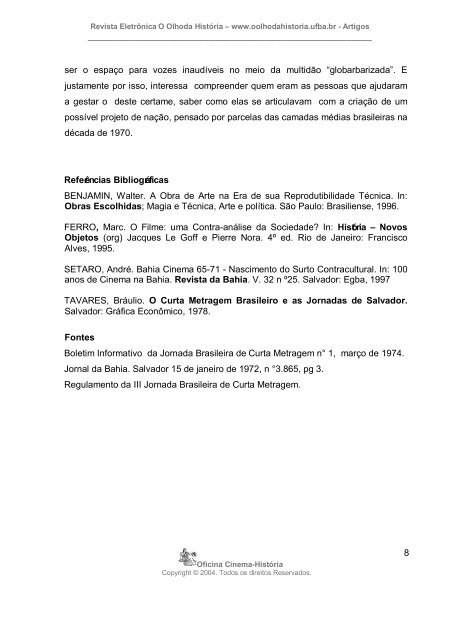 Jornada Internacional de Cinema da Bahia - O Olho da História