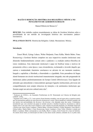 história das religiões e mística no pensamento de gershom ... - Unig