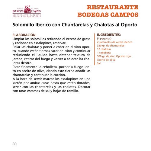 libro de recetas - Hostecor