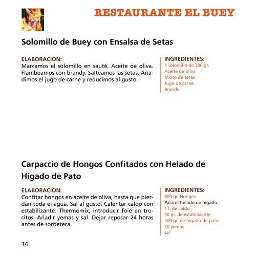 libro de recetas - Hostecor