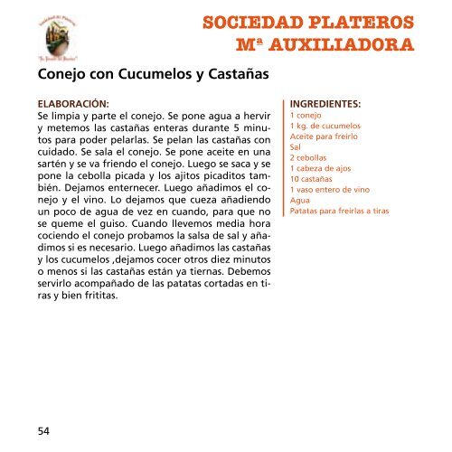 libro de recetas - Hostecor