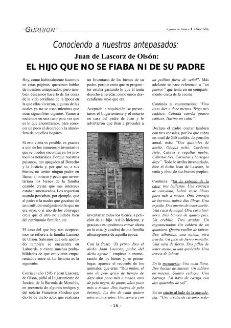 Labuerda - Revista El Gurrión