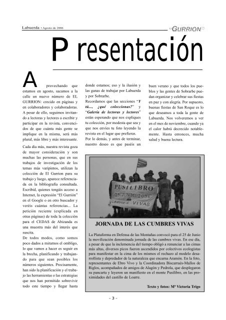 Labuerda - Revista El Gurrión