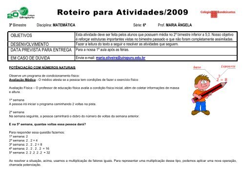 Atividade para avaliação - Semana 4_ MATEMÁTICA BÁSICA