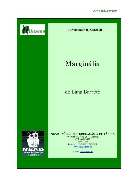 Marginália, de Lima Barreto - Editora letras & letras