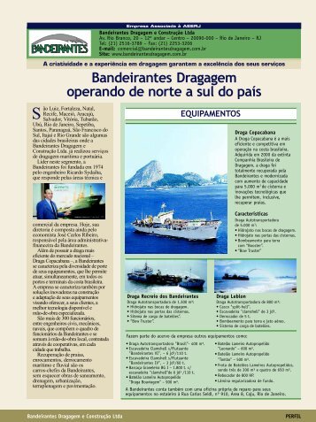 Bandeirantes Dragagem operando de norte a sul do país - Aeerj