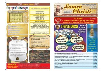 Jornal Lumen Christi Pradópolis Outubro 2010 - Paróquia Santo ...