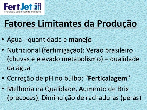 Correção de pH nos Bulbos em Sistemas de Irrigação ... - GTACC