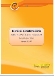 Exercícios Complementares - Sistema de Ensino J.Piaget