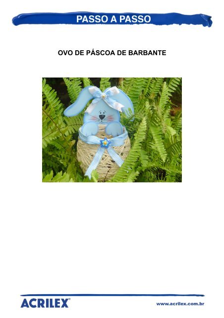 OVO DE PÁSCOA DE BARBANTE - Acrilex