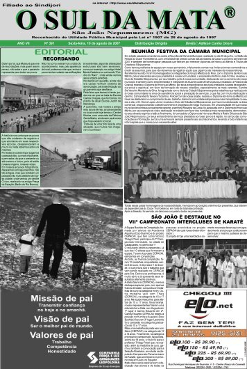 EDITORIAL - Jornal O SUL DA MATA