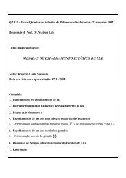 QP 433 - Físico-Química de Soluções de Polímeros e Surfatantes ...